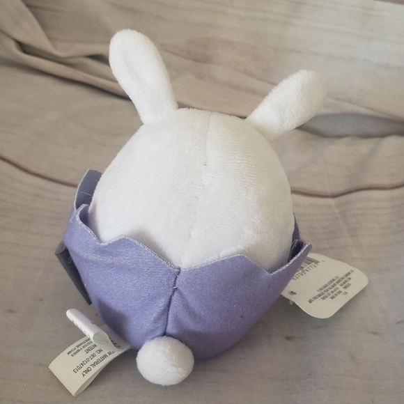 Hallmark White Rabbit Easter Egg Bunny Pull String 4 Inch Plush Stuffed Toy 2018 - Picture 4 of 8